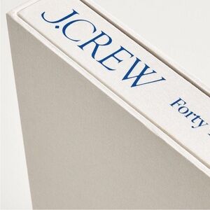 J.Crew Cream and Blue Storage Box